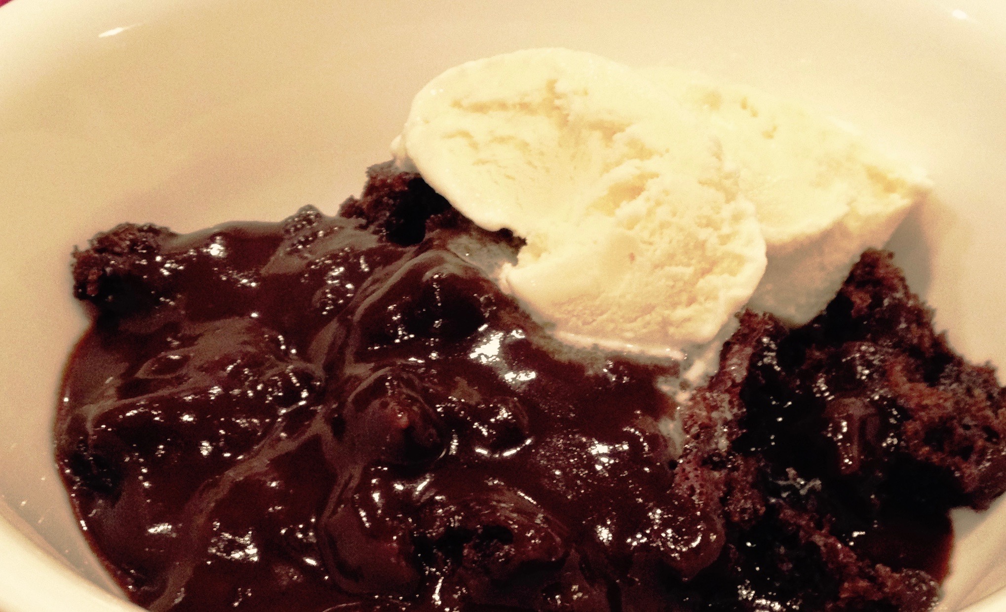 Warm Brownie Pudding