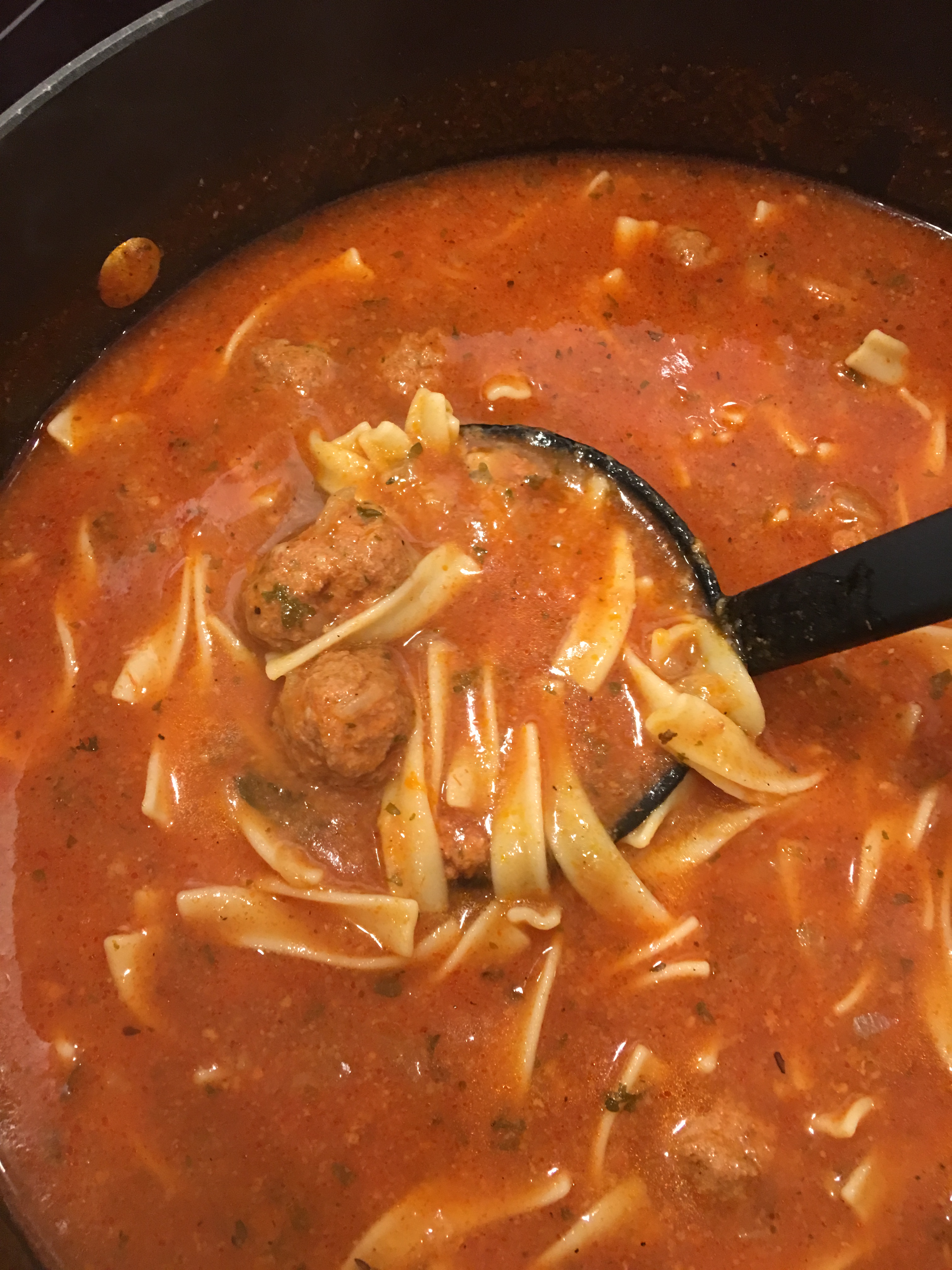 Mini Meatball Noodle Soup