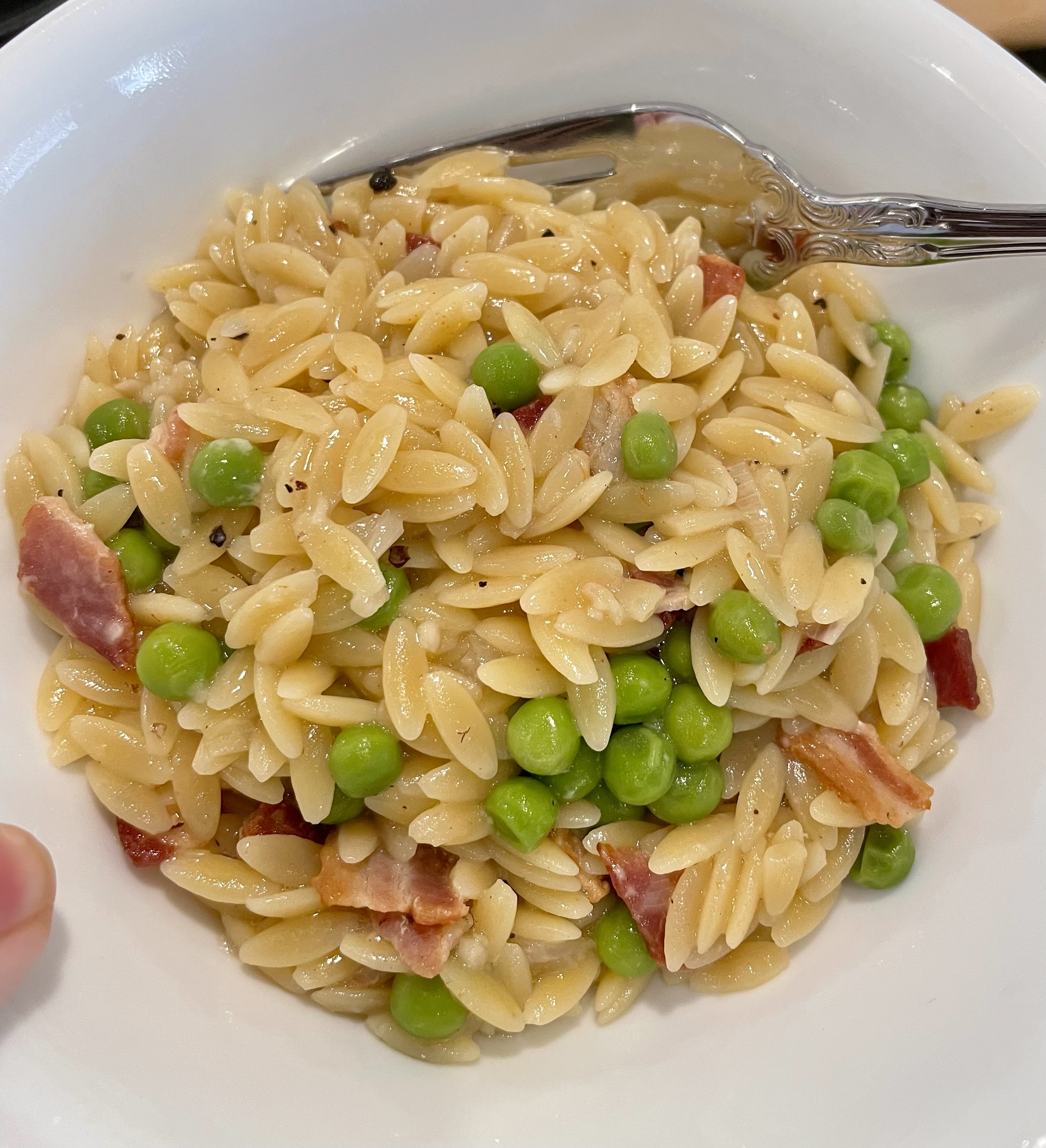 Orzo Peas & Bacon